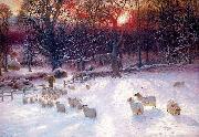 Joseph Farquharson Beneath the Snow Encumbered Branches USA oil painting artist